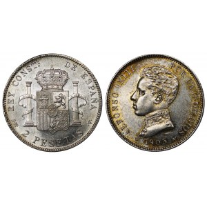 Spain 2 Pesetas 1905 (05) SM-V