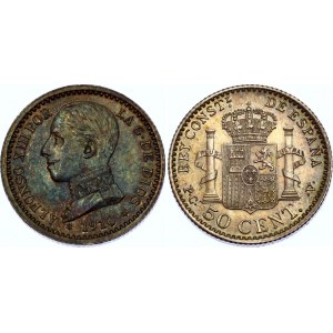Spain 50 Centimos 1910 (10) PCV