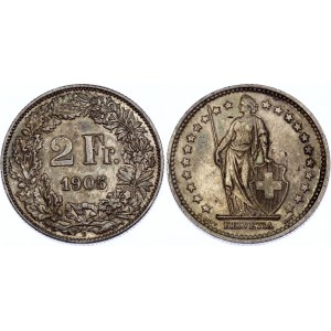 Switzerland 2 Francs 1905 B
