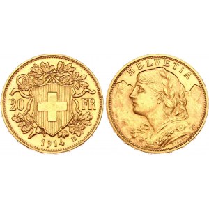 Switzerland 20 Francs 1914 B