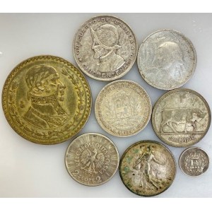World Lot of 8 Silver Coins 1843 - 1957