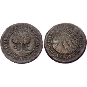 Honduras 4 Reales 1853 TG