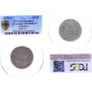 Honduras 1/2 Real 1870 A PCGS XF