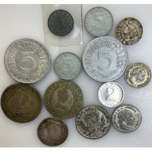 Austria - Hungary Nice Lot of 13 Coins 1625 - 1994