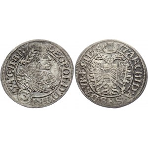 Bohemia Silesia 3 Kreuzer 1667 SHS