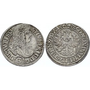 Bohemia Silesia 3 Kreuzer 1676 SP