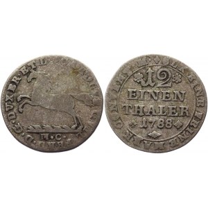 German States Brunswick-Wolfenbüttel 1/12 Taler 1788