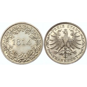 German States Frankfurt Silver Medal 1814 / 1846