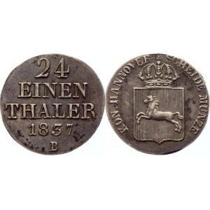 German States Hannover 1/24 Thaler 1837 B