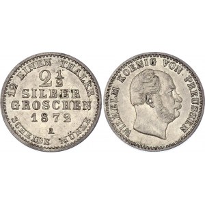 German States Prussia 2-1/2 Groschen 1872 A