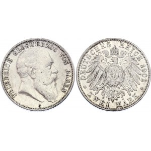 Germany - Empire Baden 2 Mark 1902 G