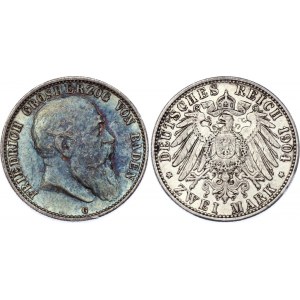 Germany - Empire Baden 2 Mark 1904 G