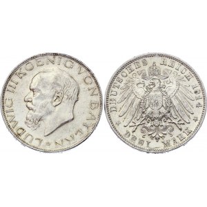 Germany - Empire Bavaria 3 Mark 1914 D