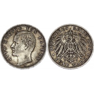 Germany - Empire Bavaria 5 Mark 1899 D