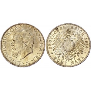 Germany - Empire Bavaria 5 Mark 1914 D