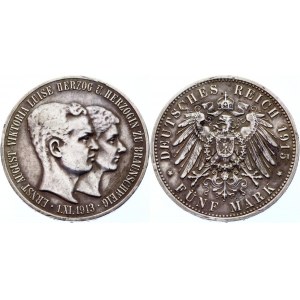 Germany - Empire Brunswick-Wolfenbüttel 5 Mark 1915 A
