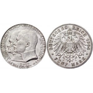Germany - Empire Hesse-Darmstadt 5 Mark 1904