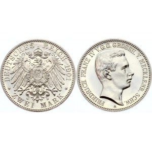 Germany - Empire Mecklenburg-Schwerin 2 Mark 1901 A Proof