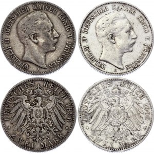 Germany - Empire Prussia 2 x 2 Mark 1896 - 1900 A