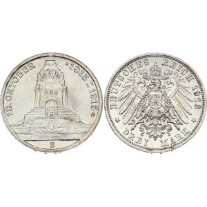 Germany - Empire Saxony 3 Mark 1913 E