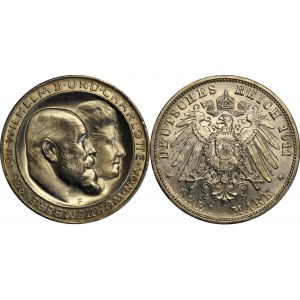 Germany - Empire Wurttemberg 3 Mark 1913 F