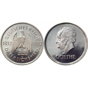 Germany - FRG 150th Anniversary of Goethe's Death Silver Medal 1982