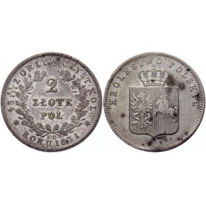 Russia - Poland Uprising 2 Zlote 1831 KG