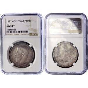 Russia 1 Rouble 1897 АГ NGC MS62+