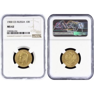 Russia 10 Roubles 1900 ФЗ NGC MS62