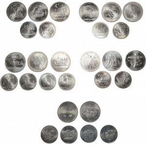 Russia - USSR Full Set of 29 Silver Coins of Olimpics '80 1977 - 1980