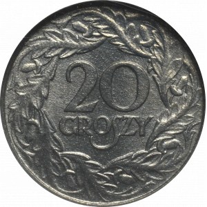 GG, 20 groszy 1923 GCN MS66
