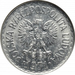 PRL, 1 złoty 1971 - NGC MS63