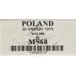 Peoples Republic of Poland, 20 groschen 1973 - GCN MS68