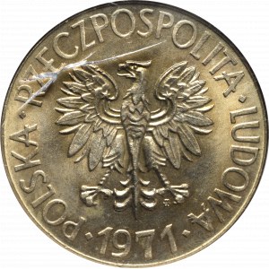 PRL, 10 złotych 1971 Kościuszko - GCN MS66