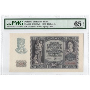 GG, 20 złotych 1940 D - PMG 65EPQ