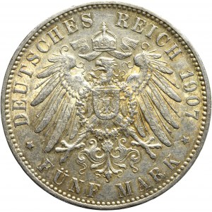 Germany, Hamburg, 5 mark 1907
