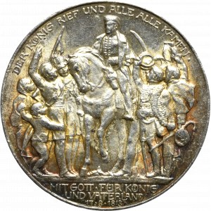 Germany, Preussen, 3 mark 1913 - 100 years of the victory over Napoleon