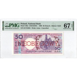 IIIRP, 50 złotych 1990 - H - PMG 67 EPQ