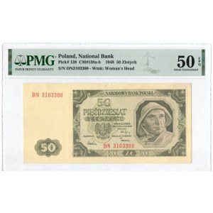 PRL, 50 złotych 1948 DN - PMG 50EPQ