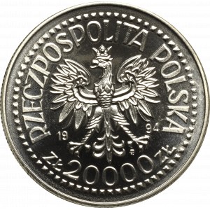 III RP, 20.000 złotych 1994 Otwarcie nowego gmachu Mennicy - Próba Ni
