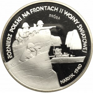 III RP, 100.000 złotych, Narvik 1940 - Próba Ni