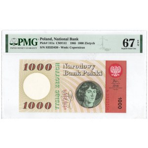 PRL, 1000 złotych 1965 S - PMG 67EPQ