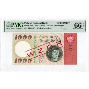 PRL, 1000 złotych 1965 S, WZÓR - PMG 66EPQ