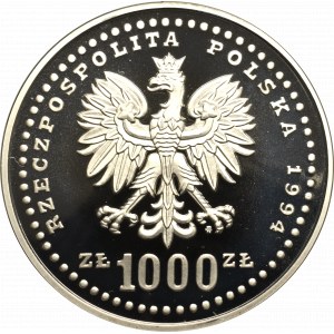 III RP, 1.000 złotych 1994 XV Pucha Świata - Próba Ni