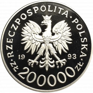 III RP, 200.000 złotych 1993 750 Rocznica Nadania Praw Miejskich Szczecinowi - Próba Ni