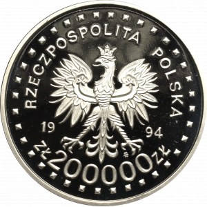 III RP, 200 000 zł 1994 200th Anniversary of the Kościuszko Uprising - Specimen Ni