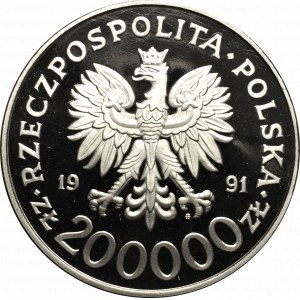 III Republic of Poland, 200.000 zloty 1992 Albertville - Specimen Ni