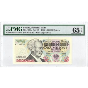 2 mln złotych 1993 B - PMG 65EPQ