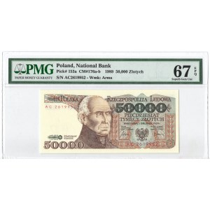 50.000 złotych 1989 AC - PMG 67EPQ