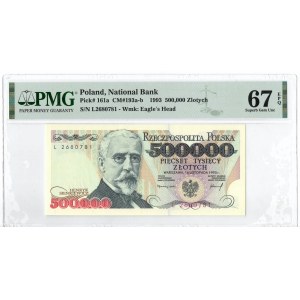 500.000 złotych 1993 L - PMG 67EPQ